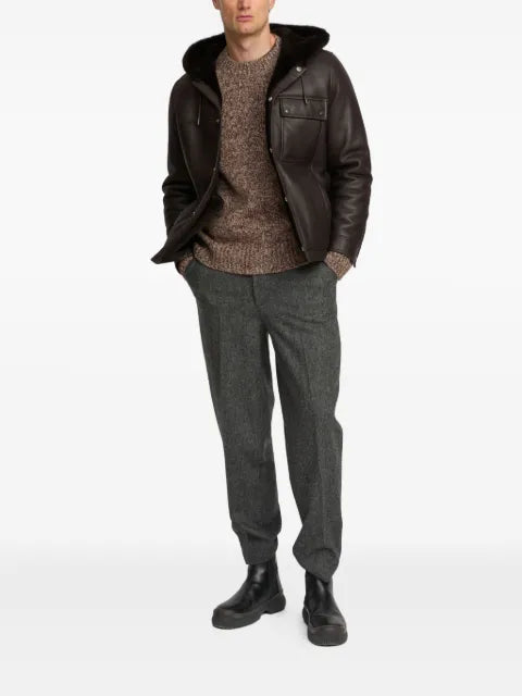 Yves Salomon hooded shearling jacket