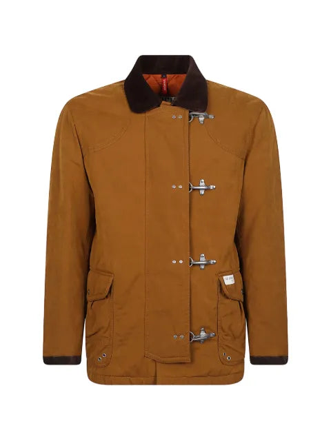 Fay corduroy-collar lobster-clasp jacket
