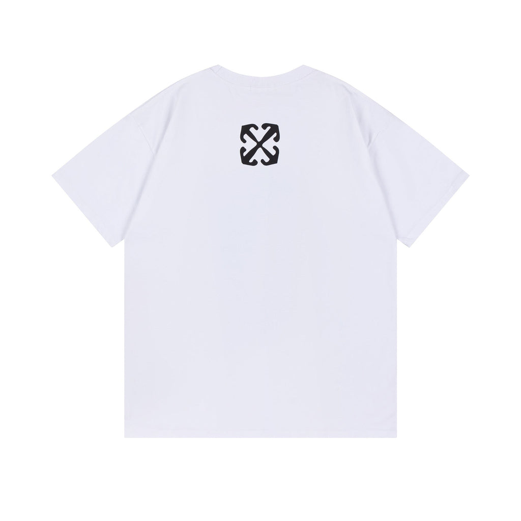 Off-White Madonna Painting Graphic Short Sleeve Crewneck T-Shirt