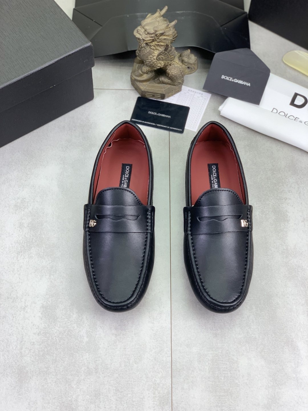 Dolce & Gabbana Navy Driving Loafers